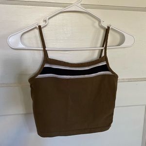 Olive Green Crop Top